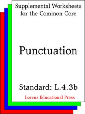 cover image of CCSS L.4.3b Punctuation